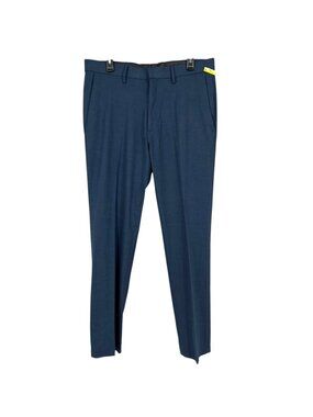 Kenneth Cole Reaction Mens Flat Front Dress Pants Blue Waist 34 NWOT